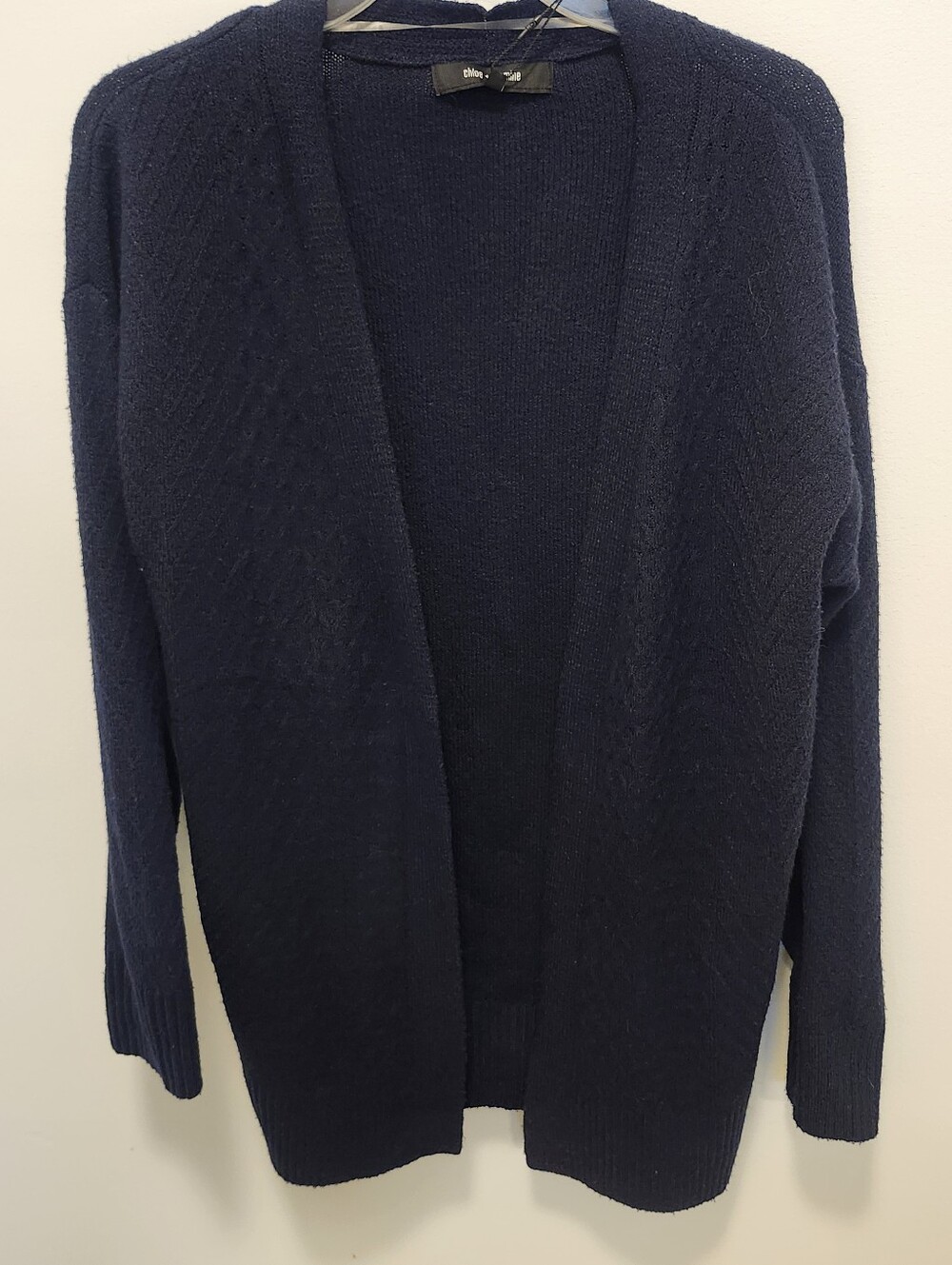 Chloe + Jasmine Baltic Sea Navy Women's Size Medium Cardigan